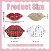 24Pcs 2 Styles Resin Rhinestone Hotfix Rhinestone DIY-PH0038-25-2