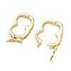 Oval Brass Micro Pave Clear Cubic Zirconia Twister Clasps KK-B170-18G-2