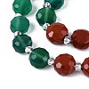 Natural Red Agate & Green Agate & Red Jasper Beads Strands G-T144-19B-01-3