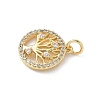Brass Micro Pave Cubic Zirconia Pendants KK-S337-07G-D-2