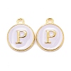 Golden Plated Alloy Charms LS-ENAM-S118-01P-1