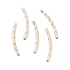 Rack Plating Brass Curved Tube Beads KK-WH0061-02D-G-1