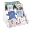 4-layer Acrylic and Wood Display Risers for Display Cards ODIS-WH0030-309-1