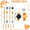50Pcs Alloy & Glass Pendants PALLOY-YW00191-03-3