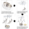 Gorgecraft 2 Sets 2 Style Stainless Steel Rotating Butterfly Tealight Candle Holder DJEW-GF0001-21-4