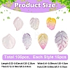 105Pcs 7 Styles Transparent Spray Painted Glass Pendants GLAA-YW0005-89-3
