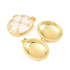 Brass Locket Pendants KK-D232-13G-3