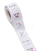 Flat Round Paper Thank You Stickers DIY-C042-03-3