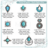 16Pcs 8 Styles Synthetic Turquoise Pendants FIND-SC0003-47-2