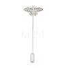 Alloy Rhinestone Lapel Pins Brooch Pins AJEW-E060-01P-1