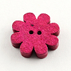 2-Hole Dyed Wooden Buttons BUTT-R031-220-2