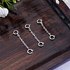 3Pcs Sterling Silver Chain Extender STER-BBC0009-70B-4