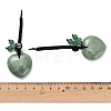 Heart Natural Green Aventurine Pendant Decorations G-K353-07F-3