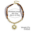 Alloy Heart Pendant Leopard Print Cloth Scarf Necklacess for Women WG2FAF8-01-1