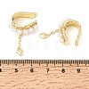Brass Micro Pave Cubic Zirconia Cuff Earrings CU-CBAE7DF-37G-5