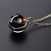 Luminous Round Alloy with Glass Planet Pendant Necklaces FS-WG4A1FF-06-1