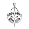316 Surgical Stainless Steel Pendants LS-STAS-A123-15AS-1