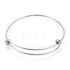 Tarnish Resistant Adjustable 201 Stainless Steel Expandable Bangle Making STAS-R069-04-3