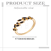 1Pc Brass Micro Pave Cubic Zirconia Cuff Rings for Women RJEW-LP0002-23B-2