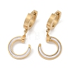 PVD Vacuum Plating 201 Stainless Steel C-Shaped Hoop Earrings EJEW-I309-47G-1