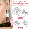 304 Stainless Steel Stud Earring Findings STAS-BBC0008-36B-2