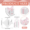 Square Paper Wedding Candy Storage Boxes with Ribbon LS-AJEW-WH0609-744B-2
