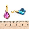 AB Color Plated Electroplate Glass Pendants PALLOY-JF05303-02-4