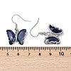 Natural Lapis Lazuli Brass Dangle Earrings EJEW-M081-01P-07-3