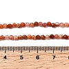 Natural Red Agate Beads Strands G-G343-B02-3mm-5