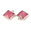 Dyed Natural White Jade Faceted Pendants G-T139-95G-2