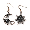 Natural Obsidian Dangle Earrings G-H359-07R-08-4