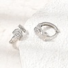 Cross Brass Micro Pave Cubic Zirconia Hoop Earrings KK-CBAEEA8-37P-2