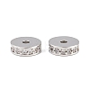 Brass Micro Pave Clear Cubic Zirconia Beads KK-H292-40P-1