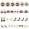 WADORN 32Pcs 16 Style Alloy Enamel Charms ENAM-WR0001-01-1