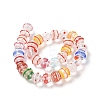 Round Handmade Clear Lampwork Beads Strands LAMP-G150-02D-3