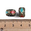 Brass Enamel European Beads KK-A226-02AB-2