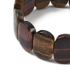 Natural Red Yellow Tiger Eye Beads Stretch Bracelets for Women Men BJEW-I323-02S-3