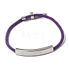 Round Nylon Milan Cord Slider Bracelet Making BJEW-L722-01P-09-1
