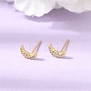 Moon Brass Micro Pave Cubic Zirconia Stud Earrings for Women CU-CBAE7DF-38G-2