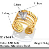 304 Stainless Steel Cuff Open Rings FS-WGD1193-01-1