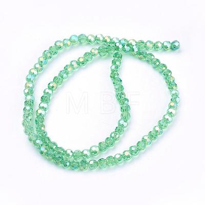 Electroplate Glass Beads Strands EGLA-D021-33-1