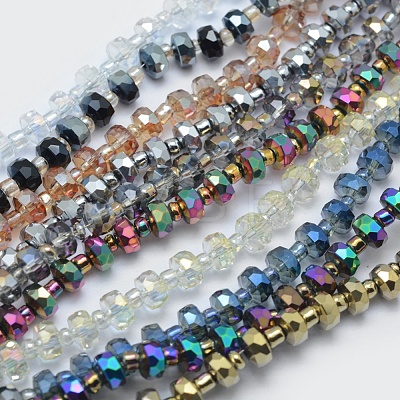Electroplate Glass Beads Strands EGLA-G026-1