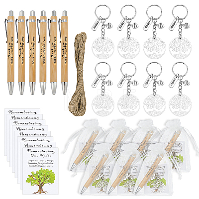 50Pcs 201 Stainless Steel Keychains KEYC-OC00012-1