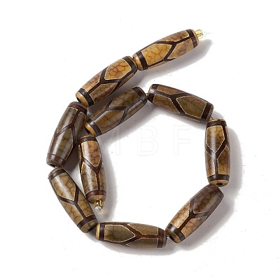 Tibetan Style dZi Beads Strands G-A024-01T-1