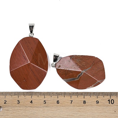 Natural Red Jasper Pendants G-C140-06E-1