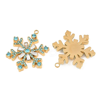 304 Stainless Steel Rhinestone Pendants RB-CBADC81-14G-02-1