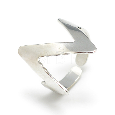 Initial Letter N Open Ring RJEW-S038-053-1-1