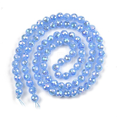 Electroplate Glass Beads Strands EGLA-B013-01A-AB05-1