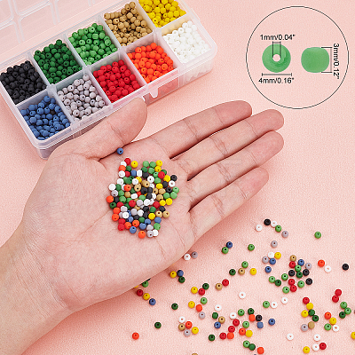 6/0 Frosted Colours & Transparent Glass Seed Beads SEED-FH0001-01A-1