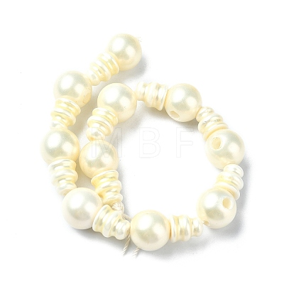 Natural Shell Pearl 3-Hole Guru Bead Strands G-K149-53A-1